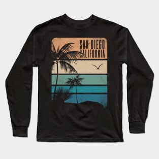 San Diego California Vintage Summer Long Sleeve T-Shirt